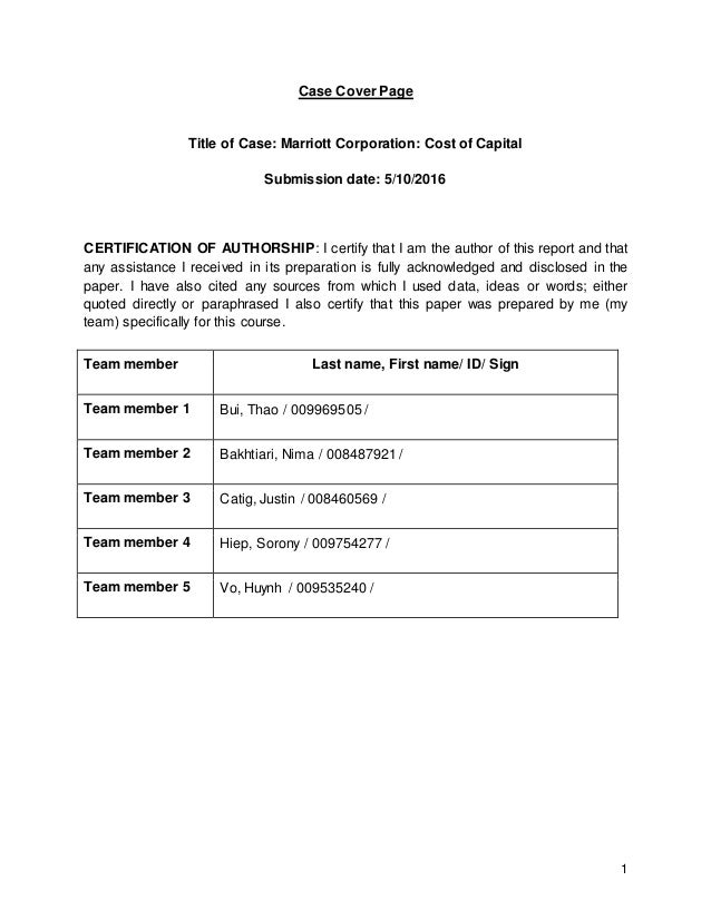 marriot case study analysis marriot case study analysis