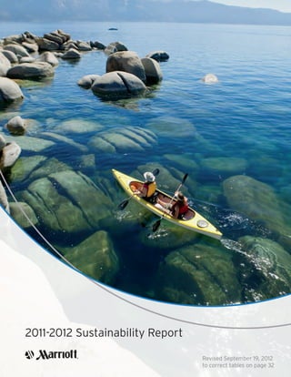 2011-2012 Sustainability Report
Revised September 19, 2012
to correct tables on page 32
 