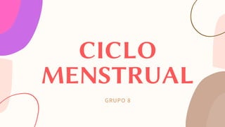 CICLO
MENSTRUAL
GRUPO 8
 