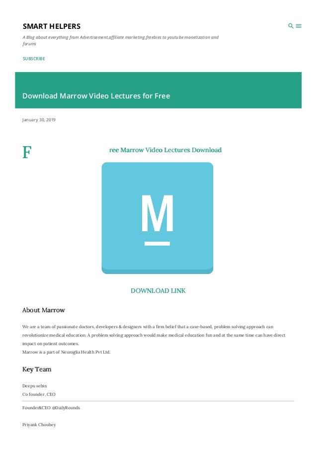 Marrow video lectures free download Marrow video lectures free download