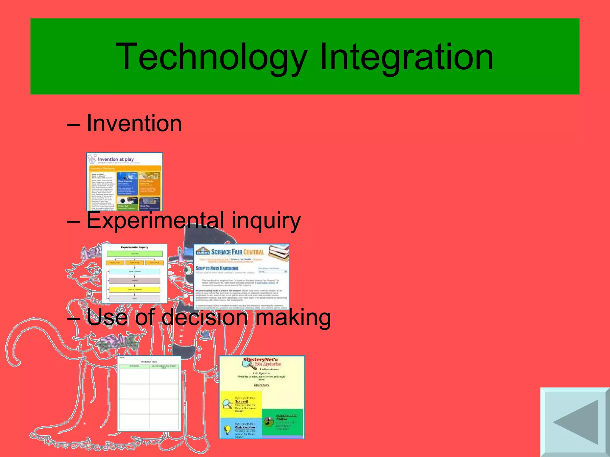 Technology Integration Invention Experimental inquiry Use of decision making 