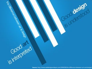 Source: http://www.webdesignerdepot.com/2009/09/the-difference-between-art-and-design/
 