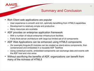 Marrying HTML5 and Angular to ADF - Oracle OpenWorld 2014 Preview | PPTX