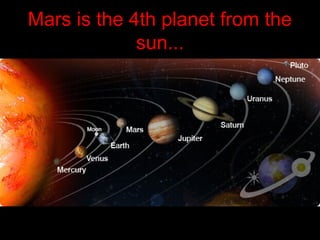 Mars is the 4th planet from the
sun...
 