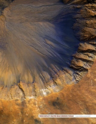 15
Fresh impact crateR near Sirenum Fossae Credit: ESA/Roscosmos/CaSSIS
 