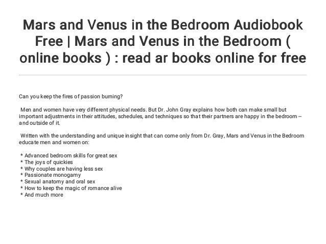Mars And Venus In The Bedroom Audiobook Free Mars And Venus In The