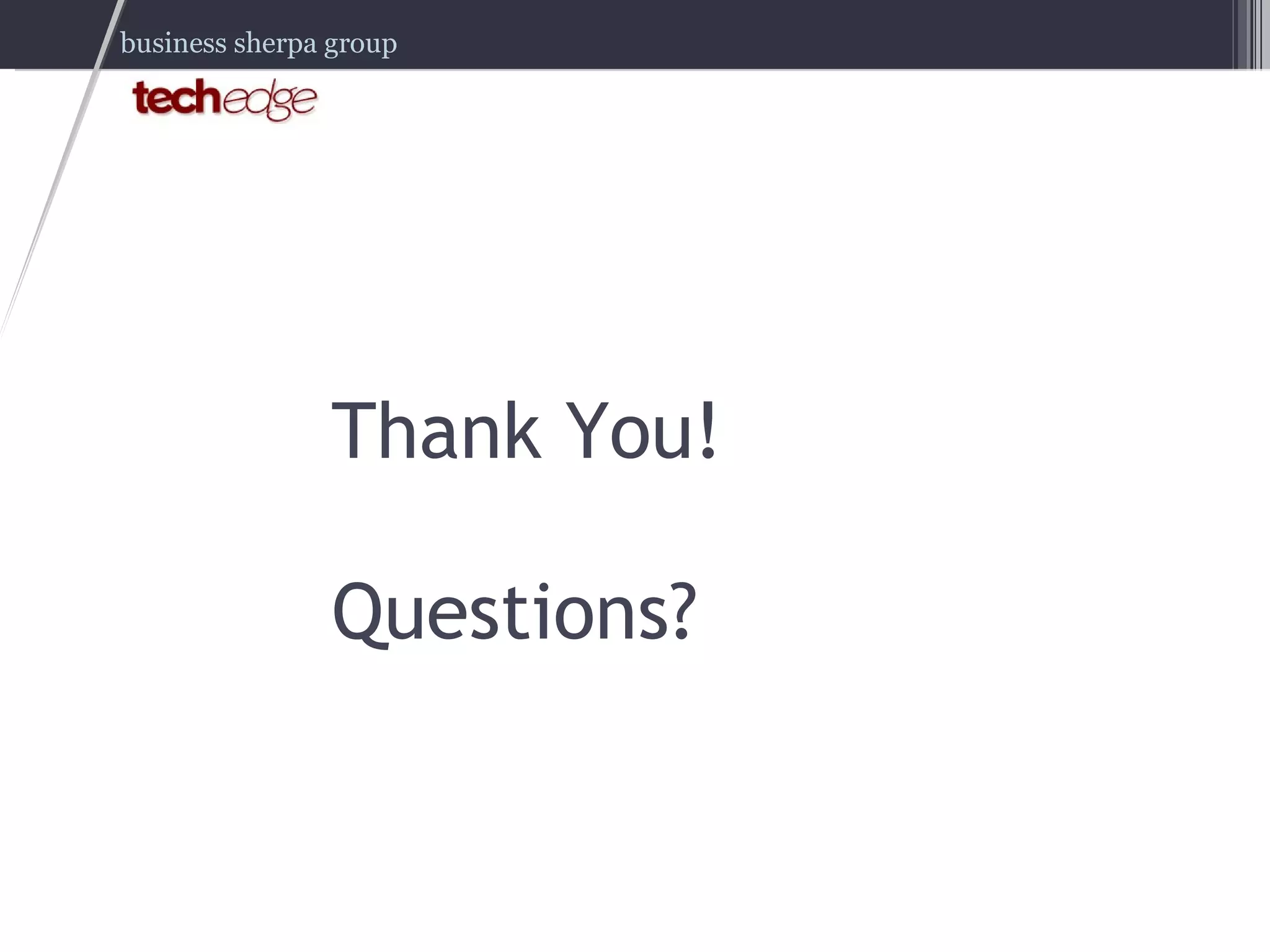 Thank You! Questions? 