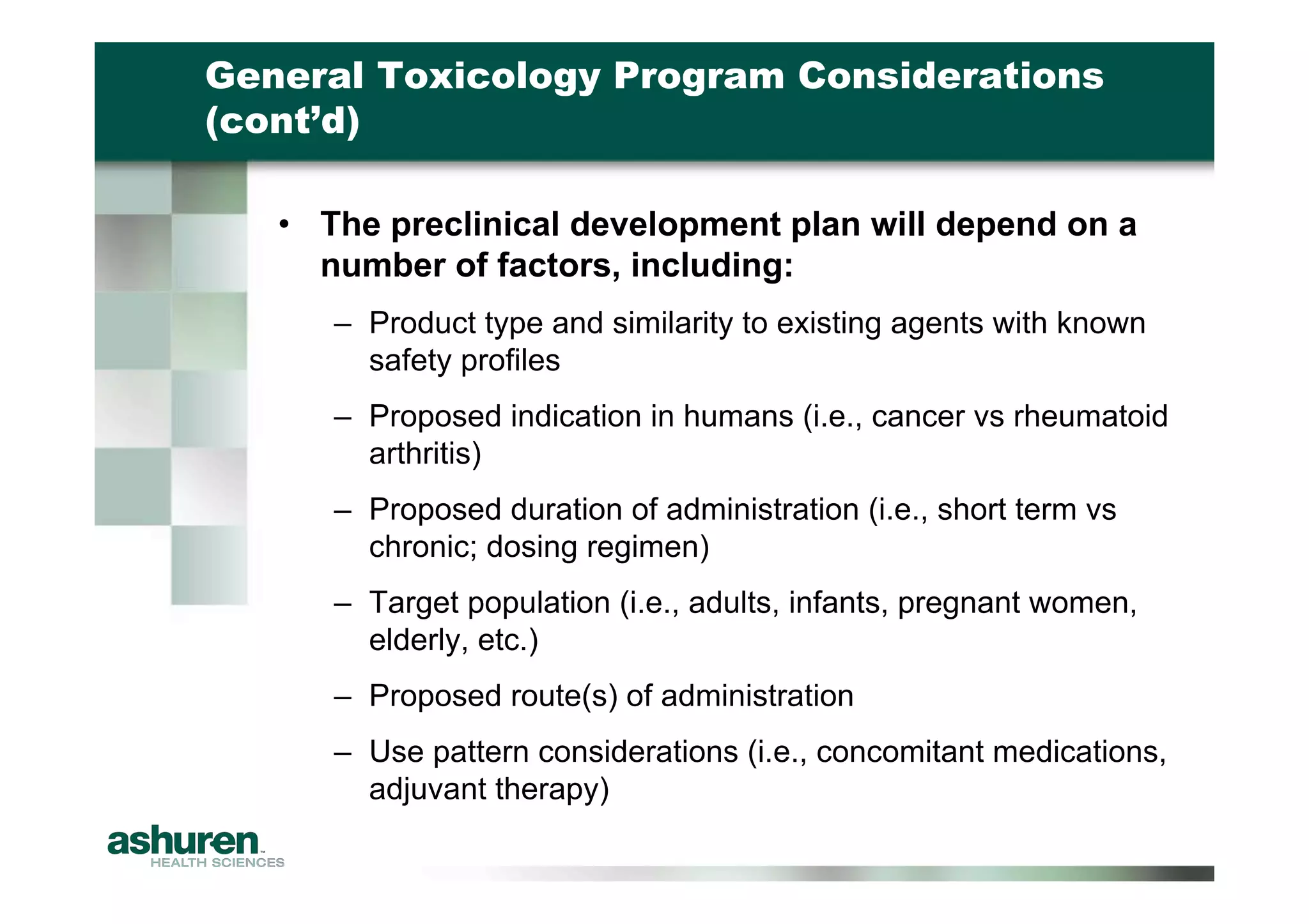 Preclinical Development Planning for Emerging Pharma and Biotech Firms