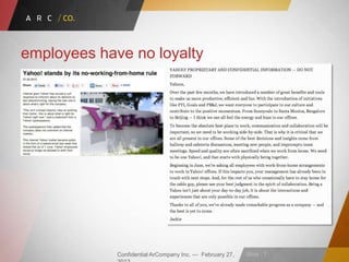 Confidential ArCompany Inc. — February 27, Slide · 7
employees have no loyalty
 