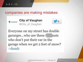 Confidential ArCompany Inc. — February 27, Slide · 9
companies are making mistakes
 