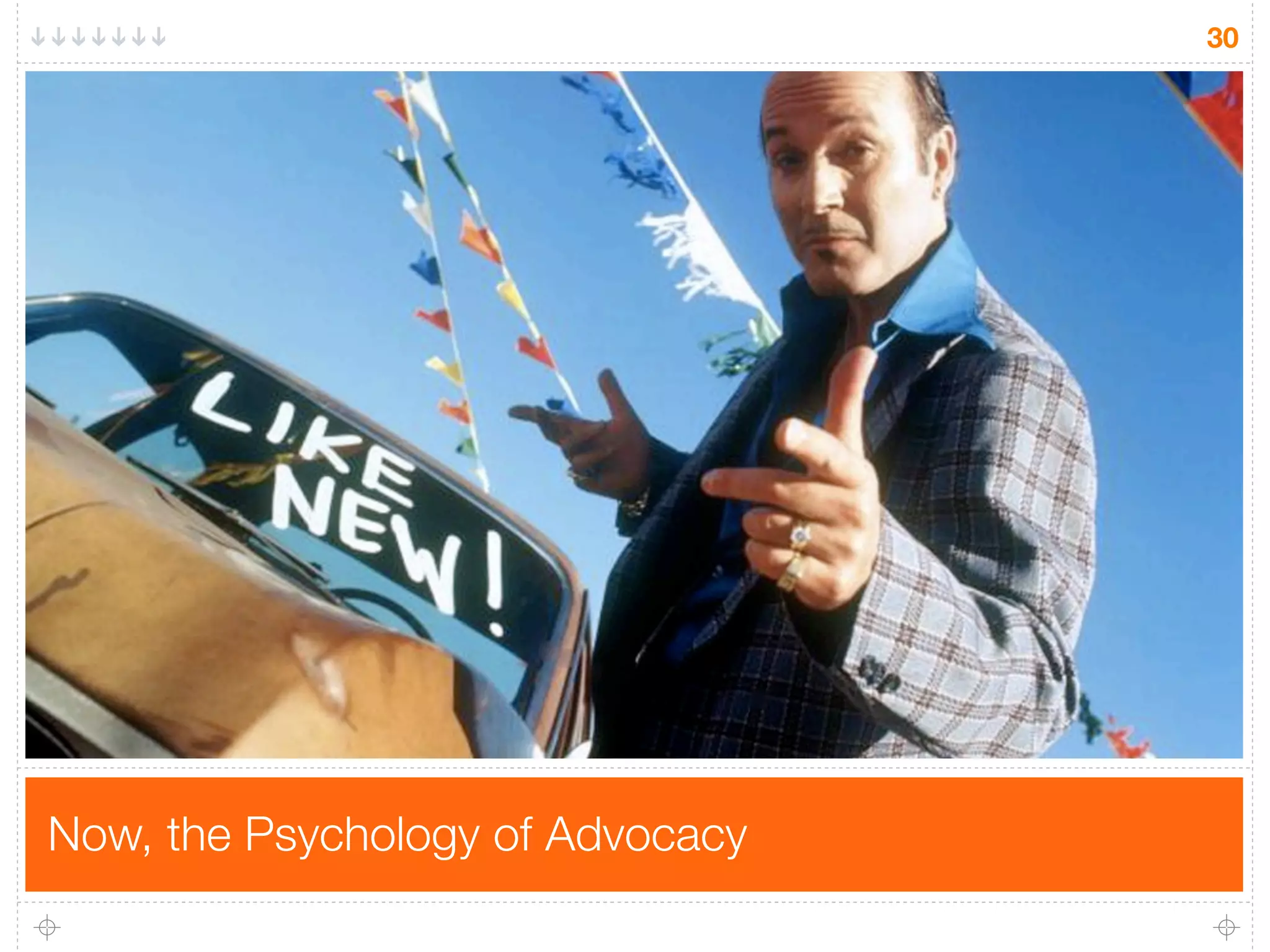 30




Now, the Psychology of Advocacy
 