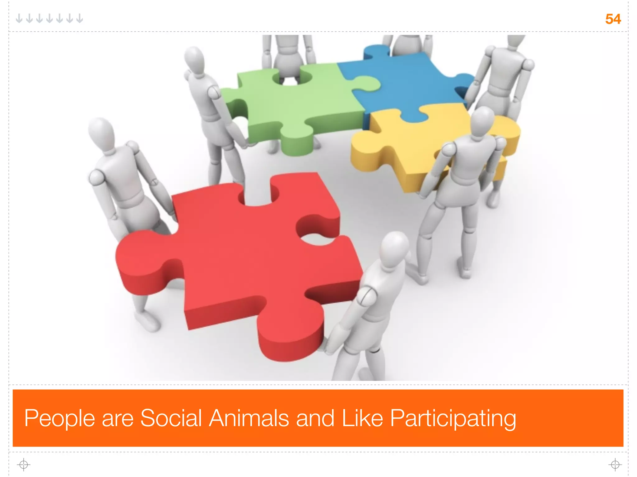 54




People are Social Animals and Like Participating
 