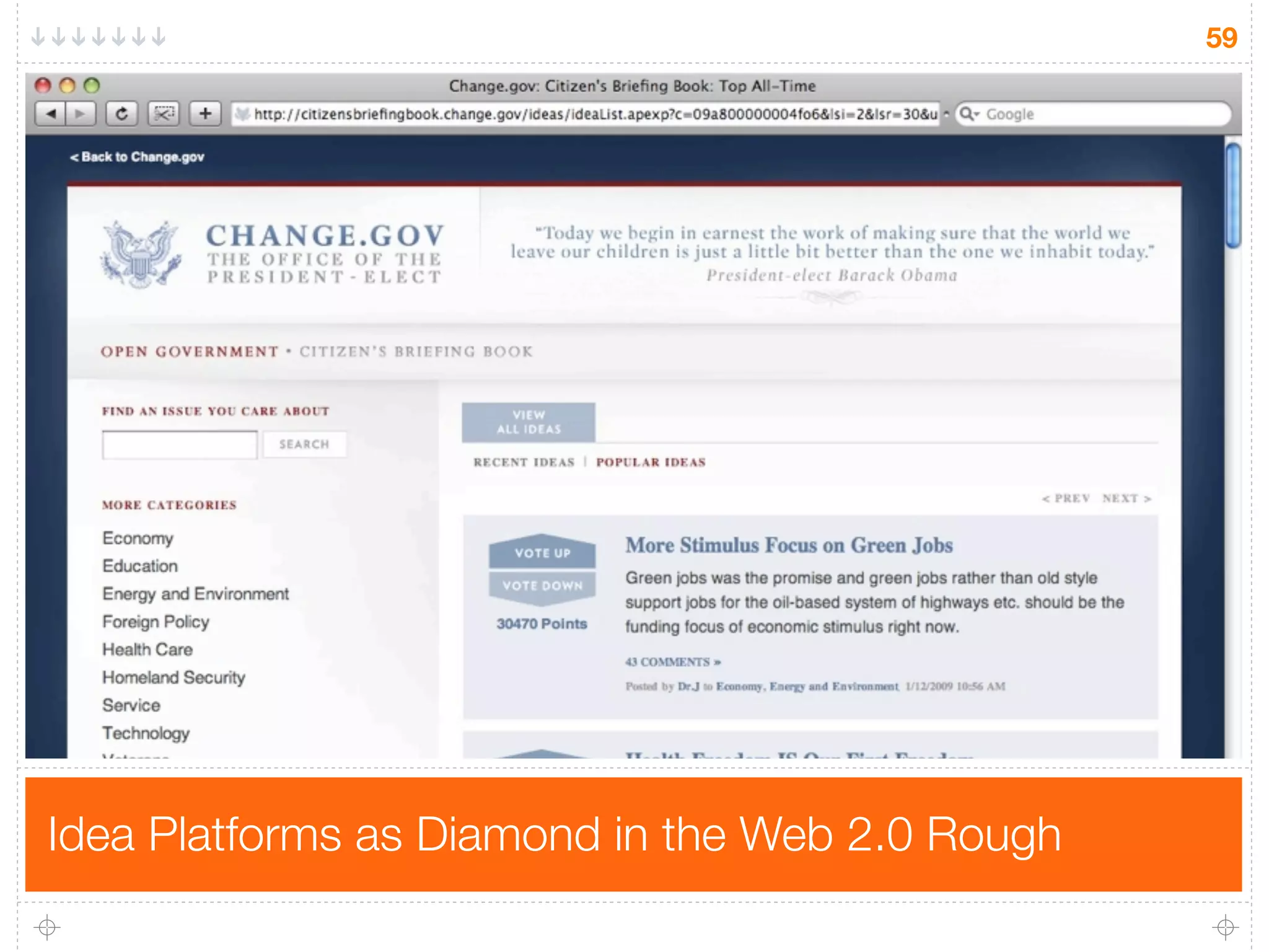 59




Idea Platforms as Diamond in the Web 2.0 Rough
 