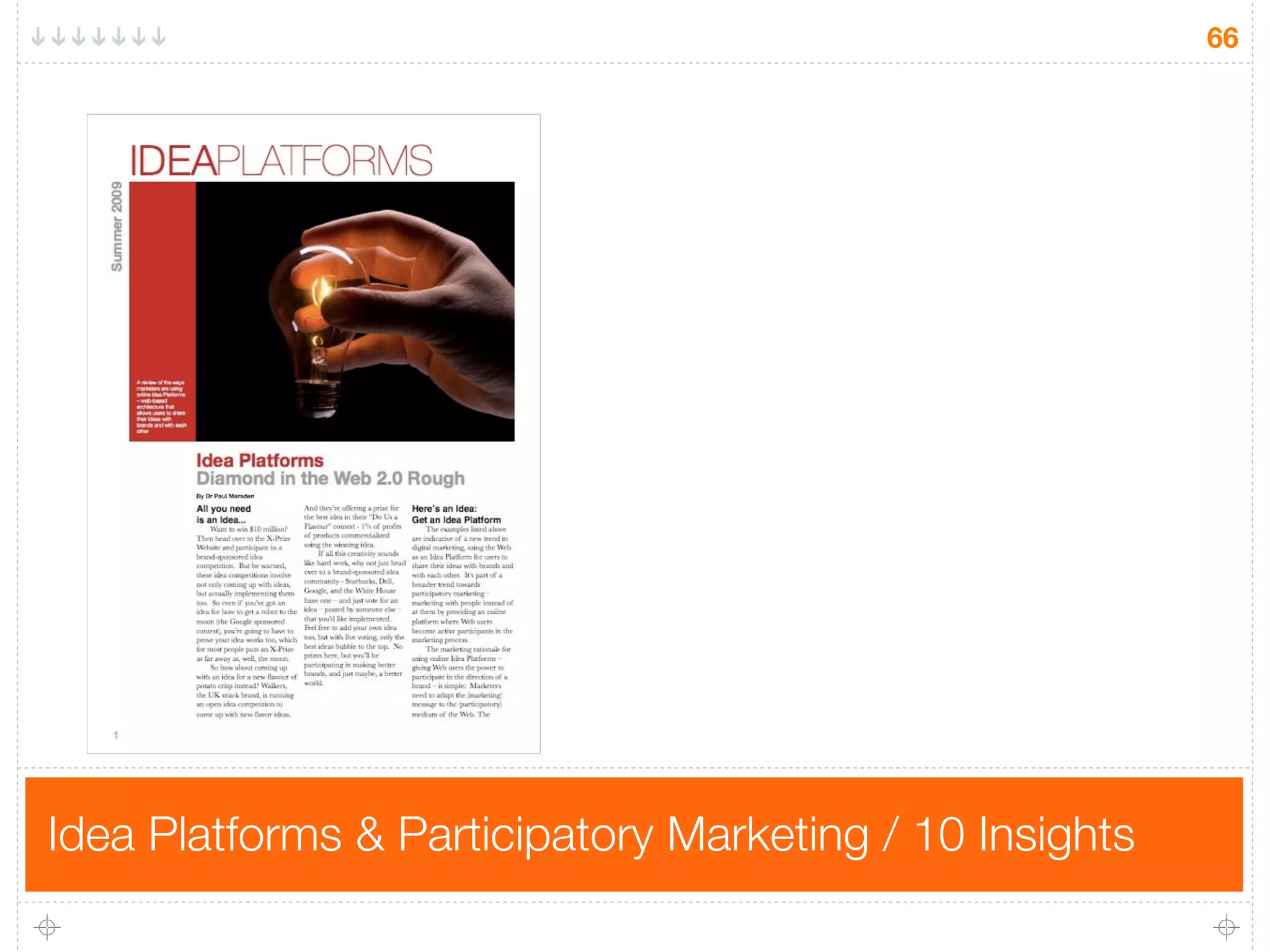 66




Idea Platforms & Participatory Marketing / 10 Insights
 