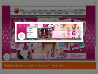 6




Barbie does social shopping - real time
 