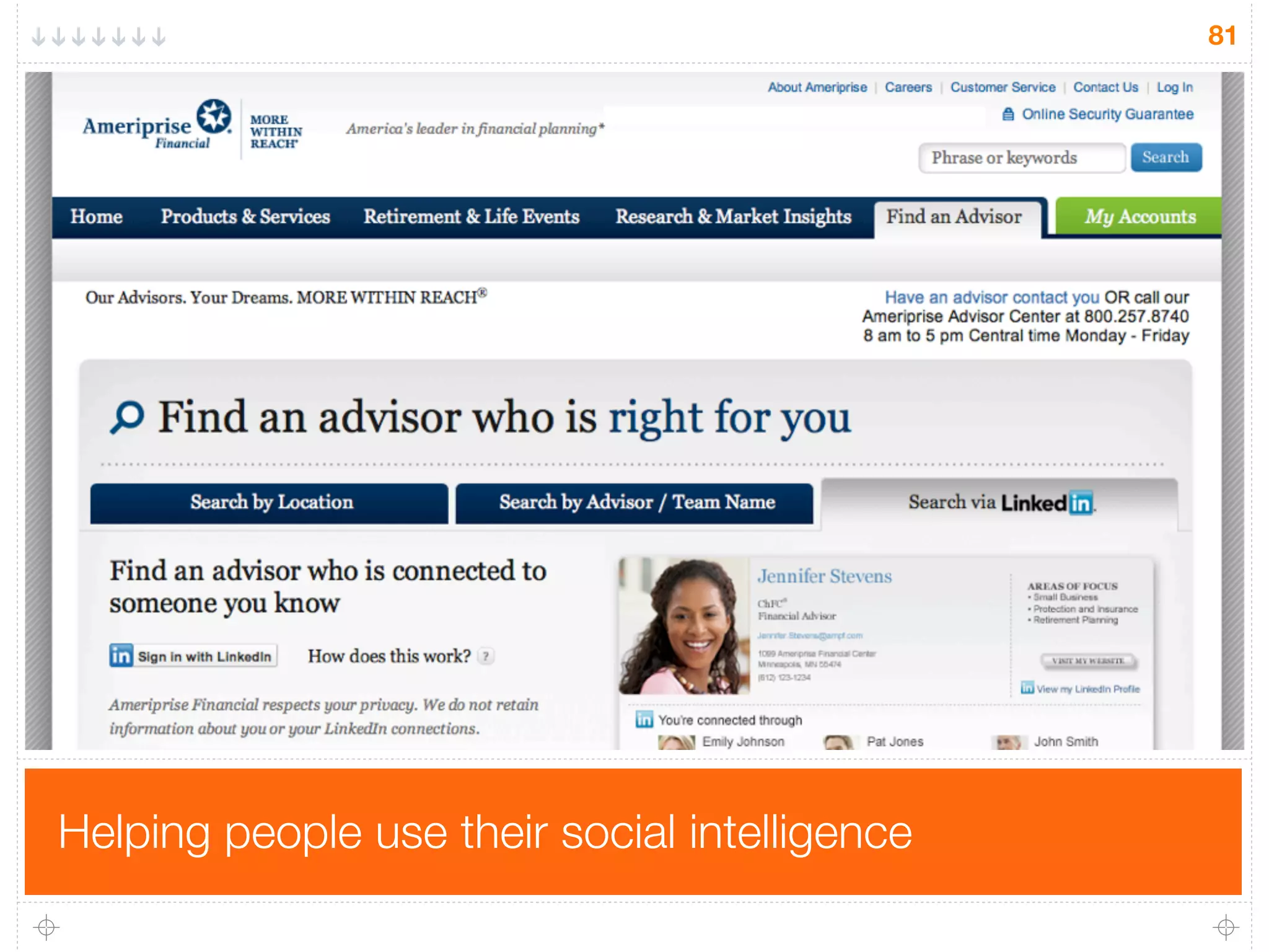 Helping people use their social intelligence
81
 