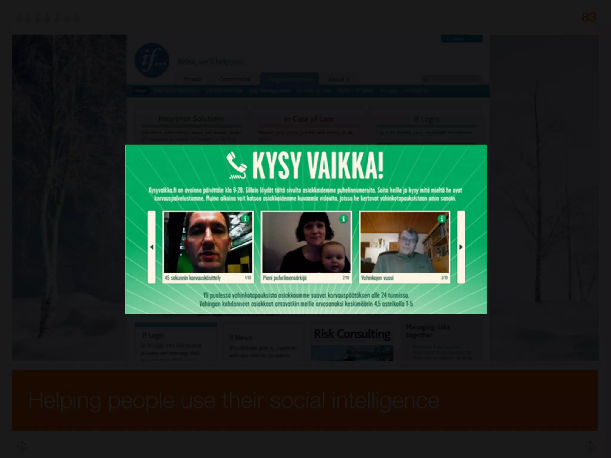 Helping people use their social intelligence
83
 