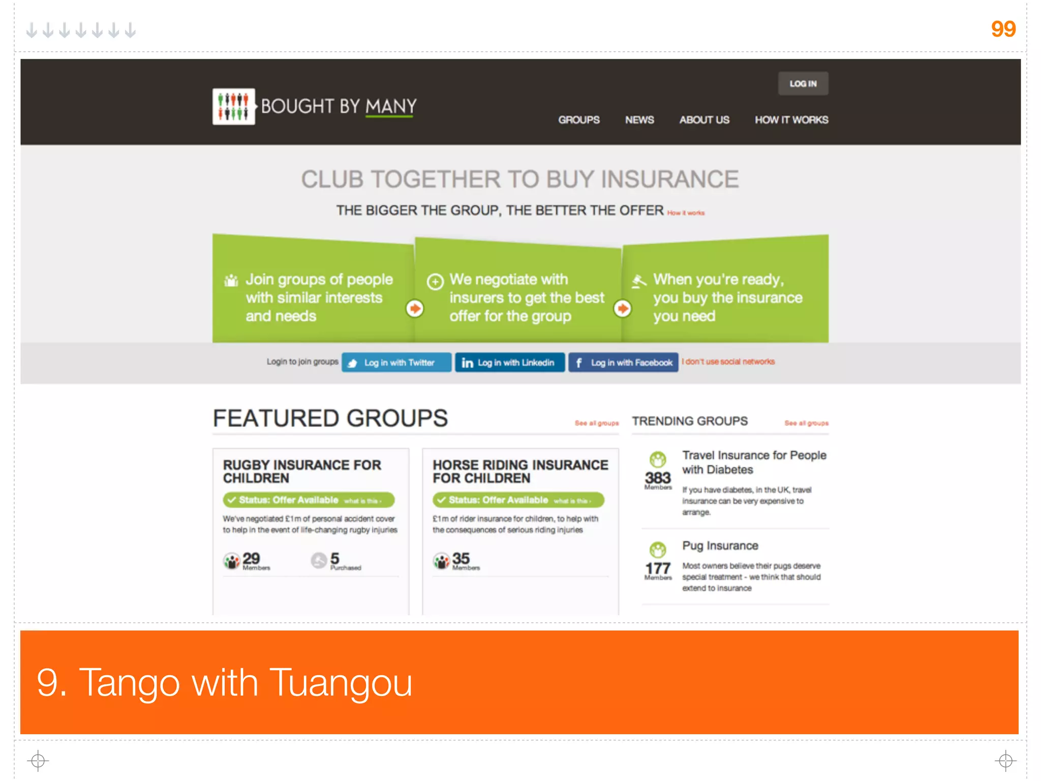 9. Tango with Tuangou
99
 