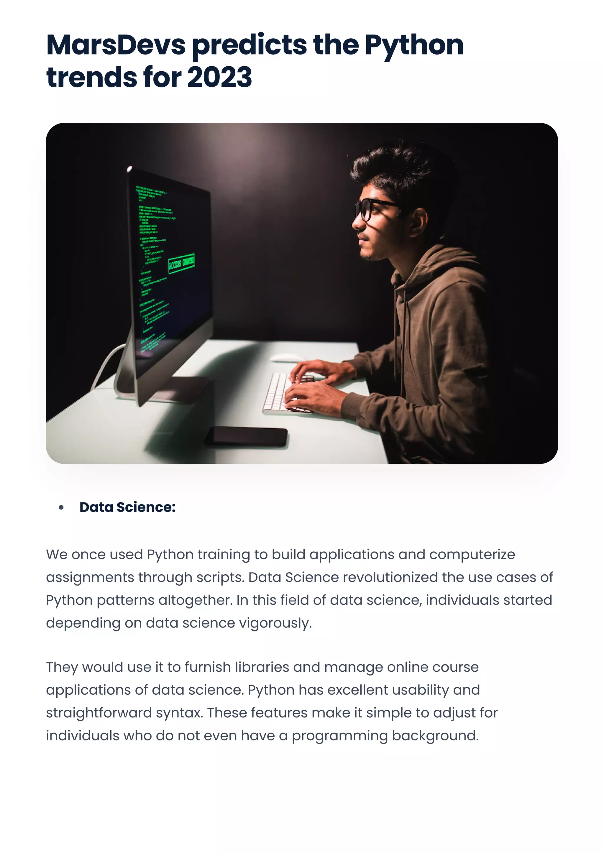 MarsDevs Predicts The Python Trends for 2023 | PDF | Web Development ...