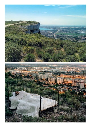 116
Marseille Provence accueille le monde
GR®2013
Entre ville et nature, une grande métropole s’étend autour de l’étang
de Berre et du massif de l’Étoile. Cet espace méconnu regorge d’his-
toires, de secrets et de surprises. Mettre en lumière la singularité de
ce territoire, favoriser à la fois sa connaissance et son appropriation,
passe par son arpentage en règle. Par ses habitants comme par les visi-
teurs de passage. Construire ensemble, tout au long de l’année, une
représentation physique et poétique de ce territoire grâce à un jeu
de balades, de collectes d’impressions, de dispositifs cartographiques
artistiques et innovants. Une pratique artistique, la randonnée? Mais
certainement! Et ce depuis le tournant des années 1960. À Marseille,
dès les années 2000, se développent des marches urbaines. Espaces
d’habitation, d’activités industrielles ou commerciales deviennent
un lieu nouveau de contemplation esthétique. Armé de votre topo-
guide, le Gr®2013 se parcourt seul ou en groupe. Mais en 2013, il
sera plus collectif et festif.Vous pourrez retrouver Baptiste Lanaspèze
et le collectif d’artistes marcheurs qui a participé au tracé, lors des
temps forts qui seront comme autant de mini-festivals consacrés à la
randonnée, aux balades poétiques et artistiques, aux «pique-niques
point de vue» ou aux jeux cartographiques.
Projet développé et coordonné par Wildproject. Production Marseille-Provence-2013. Partenaires:
Fédération française de la randonnée pédestre, le Comité départemental de la randonnée pédestre
et le Conseil général des Bouches-du-Rhône
22 au 24 mars
Inauguration officielle du GR®2013
Une grande course relais participative permet de tracer et révéler
les 360 km du GR®2013 en un week-end.
Pays de Martigues — 13 & 14 avril
Salon-de-Provence — 27 & 28 avril
Miramas — 4 mai
Pays d’Aubagne et de l’Étoile — 7 au 12 mai
Dans le cadre du Festival de la Randonnée
Vitrolles et Pays d’Aix — 24 au 26 mai
Dans le cadre de la Fête du Plateau
Istres — 28 au 30 juin
Dans le cadre de la Fête de l’Eau
Marseille — 12 au 15 septembre
Dans le cadre des Journées européennes du patrimoine
Villes traversées
par le GR®2013:
Vitrolles
Saint-Victoret
Marignane
Châteauneuf-
les-Martigues
Port-de-Bouc
Martigues
Saint-Mitre-les-Remparts
Istres
Miramas
Grans
Salon-de-Provence
Pélissanne
Lançon-de-Provence
La Fare-les-Oliviers
Berre-l’Étang
Velaux
Rognac
Cabriès
Les Pennes-Mirabeau
Septèmes-les-Vallons
Marseille
La Penne-sur-Huveaune
Aubagne
Gemenos
Plan-d’Aups-Sainte-
Baume
Auriol
Roquevaire
Allauch
Peypin
Cadolive
Saint-Savournin
Mimet
Gardanne
Meyreuil
Beaurecueil
Le Tholonet
Saint-Marc-Jaumegarde
Aix-en-Provence
À partir de mars
Avec le concours
du Groupe La Poste
1. Corniche de Rognac, 2012
2. L’Insomnante propose
son «hôtel à ciel ouvert»,
une échappée du GR®2013
sur le plateau de Vitrolles,
en mai et juillet 2013
	 1
	 2
 