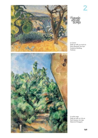 168 169
Marseille Provence à ciel ouvert 2
UNE EXPOSITION EN DEUX VOLETS
Depuis les premiers voyages de Renoir et de Signac, le Midi, terre
d’échanges ouverte aux autres rives de la Méditerranée, a été une
source infinie d’inspiration pour les peintres, un grand atelier
à ciel ouvert. L’exposition suit le fil d’Ariane de ces échanges sur
une chronologie longue, de 1880 à 1960, en illustrant les différents
mouvements qui ont jalonné le xxe siècle, de l’impressionnisme au
post-impressionnisme, en passant par le fauvisme, le cubisme, les
expériences des surréalistes et l’abstraction. Cette exposition-événe-
ment, composée de deux volets simultanés présentés à Marseille et
à Aix-en-Provence, réunit quelque deux cents chefs-d’œuvre.
Les artistes du Grand Atelier du Midi: Jean-Francis Auburtin, Francis Bacon, Max Beckmann,
Hans Bellmer, Pierre Bonnard, Georges Braque, Victor Brauner, Charles Camoin, Paul Cézanne,
Auguste Chabaud, Henri-Edmond Cross, Salvador Dalí, Nicolas De Staël, Maurice Denis, André
Derain, Jean Dubuffet, Raoul Dufy, Paul Gauguin, Armand Guillaumin, Auguste Herbin, Moïse
Kisling, Georges Leroux, André Lhote, Aristide Maillol, Man Ray, Henri-Charles Manguin, Albert
Marquet, André Masson, Henri Matisse, Amedeo Modigliani, Claude Monet, Emile Othon Friesz,
Francis Picabia, Pablo Picasso, Auguste Renoir, Georges Ribemont-Dessaignes, Ker-Xavier Roussel,
Paul Signac, Chaim Soutine, Leopold Survage, Graham Sutherland, Félix Vallotton, Louis Valtat,
Vincent Van Gogh, Théo Van Rysselberghe, Bram Van Velde, Geer Van Velde, Claude Viallat,
Maria-Helena Vieira da Silva
—
Commissariat: Bruno Ely, Marie-Paule Vial. Coproduction: Ville de Marseille, Communauté
du Pays d’Aix, Réunion des musées nationaux — Grand Palais, Marseille-Provence 2013
Marseille
Musée
des Beaux-Arts
Palais Longchamp
Aix-en-Provence
Musée Granet
13 juin
au 13 octobre
Avec le concours
d’Air France,
transporteur aérien officiel
Le Grand Atelier du Midi
Le Cannet
Huile sur toile, 54 x 64,8 cm
Pierre Bonnard, vers 1930.
Fondation Bemberg,
Toulouse
Le rocher rouge
Huile sur toile, 91 x 66 cm
Paul Cézanne, vers 1895.
Musée de l’Orangerie
 