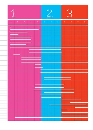L’ANNÉE 2013 EN QUELQUES REPÈRES 1 2 3J F M A M J J A S
12 & 13 janvier WEEK-END D’OUVERTURE
12 janvier au 18 mai MÉDITERRANÉES. Des grandes cités d’hier aux hommes d’aujourd’hui — Marseille, J1
12 janvier au 31 mars ICI, AILLEURS — Marseille, Friche la Belle de mai, Tour-Panorama
12 janvier au 17 février L’ART À L’ENDROIT — Aix-en-Provence, Centre ville et Abbaye de Silvacane
13 janvier au 13 avril CADAVRE EXQUIS, SUITES MÉDITERRANÉENNES — Aix-en-Provence, Musée Granet
12 janvier au 15 avril LE TRÉSOR DES MARSEILLAIS — Marseille, Vieille Charité
12 janvier au 15 avril VESTIGES, photographies 1993-2012 — Josef Koudelka — Marseille, Vieille Charité
12 janvier au 23 mars CÉSAR ET LES SECRETS DU RHÔNE — Marseille, Archives et bibli. dép. Gaston Defferre
12 janvier à décembre ULYSSES — Sur tout le territoire & Marseille, Fonds Régional d’Art Contemporain
6 avril à fin août 2031 EN MÉDITERRANÉE, NOS FUTURS ! — Marseille, Villa Méditerranée
6 avril au 1er septembre RODIN, LA LUMIÈRE DE L’ANTIQUE — Arles, Musée départemental Arles antique
24 janvier au 24 février CIRQUE EN CAPITALES
À partir de mars SCÈNES DE PRINTEMPS
Mars à juin VILLES EN JEUX
À partir de mars GR® 2013
Mai LA FOLLE HISTOIRE DES ARTS DE LA RUE
Mai à juin TRANSHUMANCE
Printemps AU BAZAR DU GENRE, FÉMININ / MASCULIN — Marseille, MuCEM
Printemps à décembre LE NOIR ET LE BLEU, UN RÊVE MÉDITERRANÉEN — Marseille, MuCEM
13 juin au 13 octobre Le Grand Atelier du Midi
DE VAN GOGH À BONNARD — Marseille, Palais Longchamp
DE CÉZANNE À MATISSE — Aix-en-Provence, Musée Granet
Expositions associées au Grand Atelier du Midi
27 avril au 13 octobre PICASSO CÉRAMISTE ET LA MÉDITERRANÉE — Aubagne, Chapelle des Pénitents-Noirs
13 juin au 13 octobre RAOUL DUFY, DE MARTIGUES À L’ESTAQUE — Martigues, Musée Ziem
16 mai au 31 octobre NUAGE — Arles, Musée Réattu
Fin mai à fin septembre LES TERRASSES — Kader Attia — Marseille, Digue du large
Juin à août CHEMINS DE TRAVERSE
Juin à août DANSE EN ÉTÉ
Septembre à novembre PAYSAGES NUMÉRIQUES
11 octobre au 12 janvier 2014 LC AU J1. Le Corbusier et la question du brutalisme — Marseille, J1
6 juillet au 22 décembre ATELIER VAN LIESHOUT — Marseille, Friche la Belle de mai, Tour-Panorama
Novembre à janvier 2014 CENTRE POMPIDOU MOBILE — Aubagne
Septembre THÉÂTRE DES CUISINES
Septembre à décembre SCÈNES D’AUTOMNE
Septembre à décembre ÉCRIVAINS DU RÉEL
Toute l’année RENCONTRES ET DÉBATS
Novembre CAHIER DE VACANCES
O N D
 