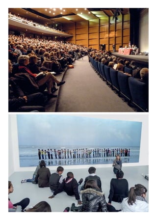 298
Marseille Provence aux mille visages
Marseille
Parc Chanot
14 au 17 novembre
Rencontres et débats
Une capitale européenne de la culture doit confronter des idées
et produire des savoirs sur les sujets sensibles qui sont au cœur
de son parti pris de programmation. Les Rencontres et Débats
abordent ces différents sujets à travers deux séries de propositions:
les tables rondes des Rencontres d’Averroès, du Collège d’Aix-Mar-
seille Université et les colloques s’adressent au public le plus large;
le Forum Anna Lindh et les autres rencontres réunissent les acteurs
professionnels et les amateurs concernés par les enjeux culturels
euro-méditerranéens.
LES RENCONTRES D’AVERROÈS
Penser la Méditerranée des deux rives
Les Rencontres d’Averroès sont devenues au fil des éditions un ren-
dez-vous événementiel qui se déploie dans la région et s’articule
en trois temps: les tables rondes, le prélude artistique, la diffusion
des débats, complétés par une déclinaison «junior» et des constella-
tions Ibn Rochd/Averroès à l’étranger. Dans un contexte internatio-
nal mouvant, les Rencontres d’Averroès créent un moment de partage
de la connaissance entre des spécialistes et ceux qui ne le sont pas,
où il est possible de se parler, de rechercher les termes de la concorde
là où règne la discorde. Par-delà la violence, la haine, le face-à-face,
il s’agit de se donner les moyens de penser le côte-à-côte, les interac-
tions entre cultures qui font le monde méditerranéen. Loin des frac-
tures consenties et des guerres entre les cultures et les civilisations,
supposées inexpiables, les Rencontres favorisent l’expression d’une
pensée ouverte et critique sur la Méditerranée du xxie siècle. C’est
dans ce but que, les Rencontres d’Averroès invitent chercheurs, écri-
vains, philosophes ou artistes à transmettre leur savoir à un public
élargi et à échanger au cours de débats retransmis sur France Culture.
Plus de mille personnes participent à chacune des tables rondes.
Production: Espaceculture. Coproduction: Marseille-Provence 2013
1. Les rencontres d’Averroès,
Auditorium Chanot,
Marseille
2. Les rencontres d’Averroès
junior, Avignon
	 2
	 1
 