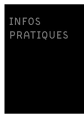 337336
S’INFORMER
ORGANISER SA VENUE
VENIR SUR LE TERRITOIRE
SE DÉPLACER SUR LE TERRITOIRE
LA CAPITALE POUR TOUS !
LES PORTES D’ENTRÉE DE LA CAPITALE
INFOS
PRATIQUES
 