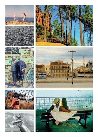 83
1
83
UN REGARD INATTENDU SUR LA PHOTO DE FAMILLE
Montrez vos photos à quelqu’un ; il sortira aussitôt les siennes :
«Voyez, ici, c’est mon frère, là c’est moi enfant.»
Roland Barthes, La Chambre claire.
Avec un téléphone portable, un appareil photo numérique ou un
jetable étanche, un jour ou l’autre, tout le monde prend en photo
un paysage qu’il aime, le ciel d’automne par la fenêtre, le pique-nique
du premier mai ou les premières brasses du petit dernier.
Tout le monde se laisse, bon gré mal gré, photographier par les
amis, par la famille, avec Rex le chien, avec la jolie robe à pois rouges
ou avec sa nouvelle paire de lunettes.
Tout le monde garde chez soi des photos classées dans des boîtes, ran-
gées dans des albums ou remisées au fond d’un tiroir. Les Chercheurs
de Midi, c’est l’opportunité de constituer ensemble un grand album
des images de notre vie ici.
Durant l’année 2012, Marseille-Provence 2013 a lancé, via internet,
une grande collecte auprès des habitants de la Capitale pour enrichir
peu à peu ce grand album du Midi. En 2013, quatre grandes expo-
sitions, constituées à partir des photos récoltées sur le site internet,
se succèdent à l’Atelier du large : Usages, Paysages, Personnages, la
dernière exposition est une compilation de toutes les collections
confondues pour dresser un portrait du Midi vu par vous, l’album de
nos albums. Des photos d’archives illustrant les mêmes thèmes sont
également présentées. Et à partir de septembre, l’édition d’un film
photographique laisse musarder ces séries photographiques dans les
villes de la région. Cette collecte porte un regard curieux et amou-
reux sur la photo de famille, la photo de vacances, l’image amateur.
Production: Marseille-Provence 2013
Périples et escales
Marseille
Atelier du large
J1
Janvier à décembre
Les Chercheurs de Midi
1. Douceur des premiers
bains de mai, série Se baigner,
collection Usages,
Saint-Tropez, mai 1982
2. Marseille, Marseille…
Tout bas, série Vue sur
les toits, collection Paysages,
vue de Notre-Dame-
de-la-Garde, novembre 2009
3. Souvenirs de Dames,
série Au Balcon, collection
Personnages, Marseille,
le Bain des Dames,
29 juillet 2012
4. Ruine, série Lisière,
collection Paysages,
La Ciotat, septembre 2011
5. Maryse, série À la mer,
collection Personnages,
le Bestouan, 1959
6. Ocres du Roussillon,
série Forêt, collection
Paysages, le Roussillon,
novembre 2009
7. Saint-Charles, série Lieux
de départ, collection Paysages,
Marseille, hiver 2006
8. Love Kennedy
Série Les Amoureux des bancs
publics, collection Usages,
Corniche de Marseille,
28 juin 2012
	 1
	 6
	 7
	 8
	 2
	 3
	 4
	 5
 