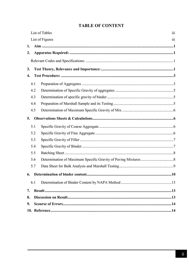 Marshall Mix Design Lab Report PDF