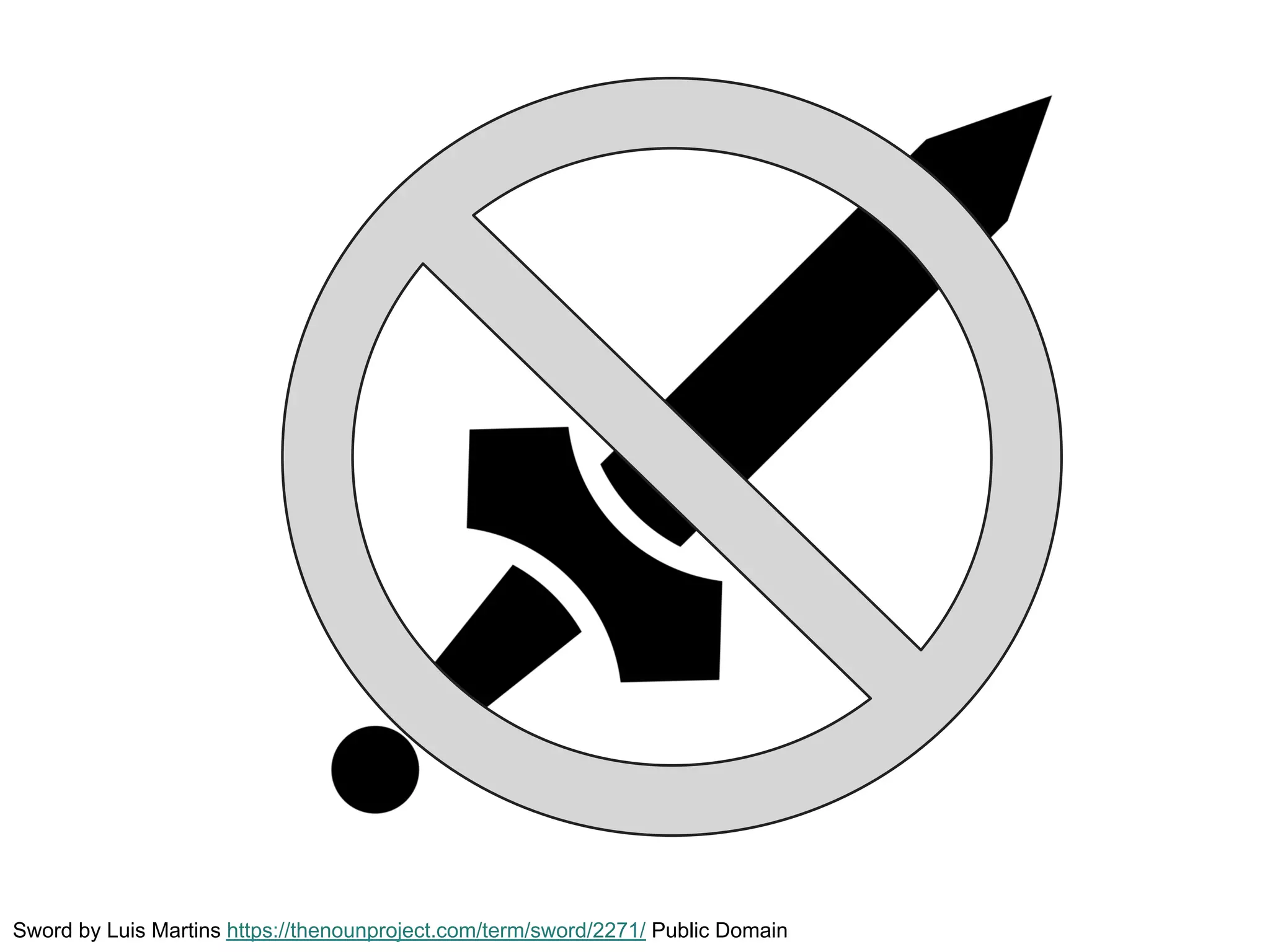 Sword by Luis Martins https://thenounproject.com/term/sword/2271/ Public Domain
 