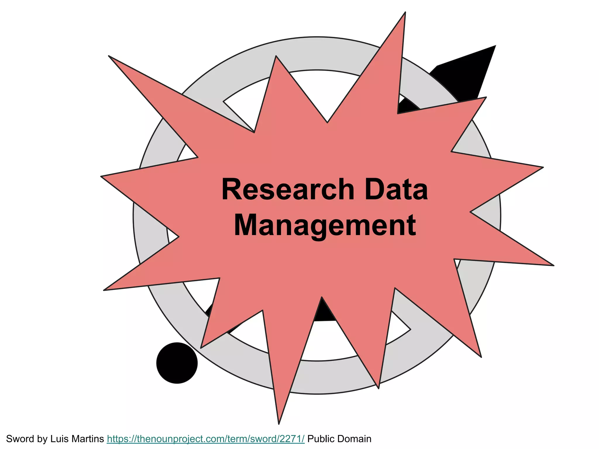 Sword by Luis Martins https://thenounproject.com/term/sword/2271/ Public Domain
Research Data
Management
 