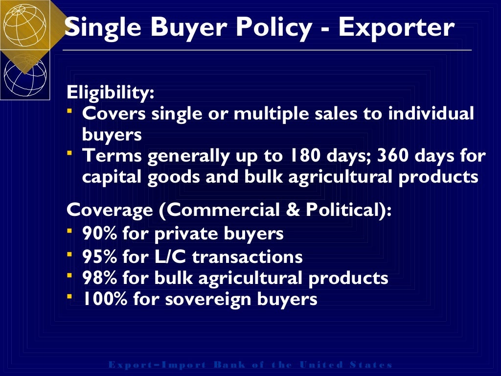 Marsha Sompayrac International Finance EXIM Bank credit