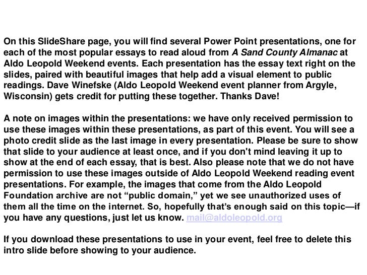marshland elegy sand county almanac summary