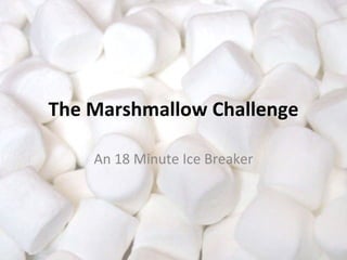 The Marshmallow Challenge An 18 Minute Ice Breaker 