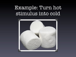 Example: Turn hot
stimulus into cold
