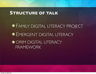 FAMILY DIGITAL LITERACY - Professor Jackie Marsh | PPT