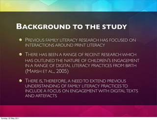 FAMILY DIGITAL LITERACY - Professor Jackie Marsh | PPT
