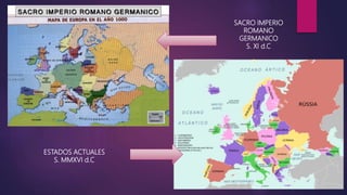 SACRO IMPERIO
ROMANO
GERMANICO
S. XI d.C
ESTADOS ACTUALES
S. MMXVI d.C
 
