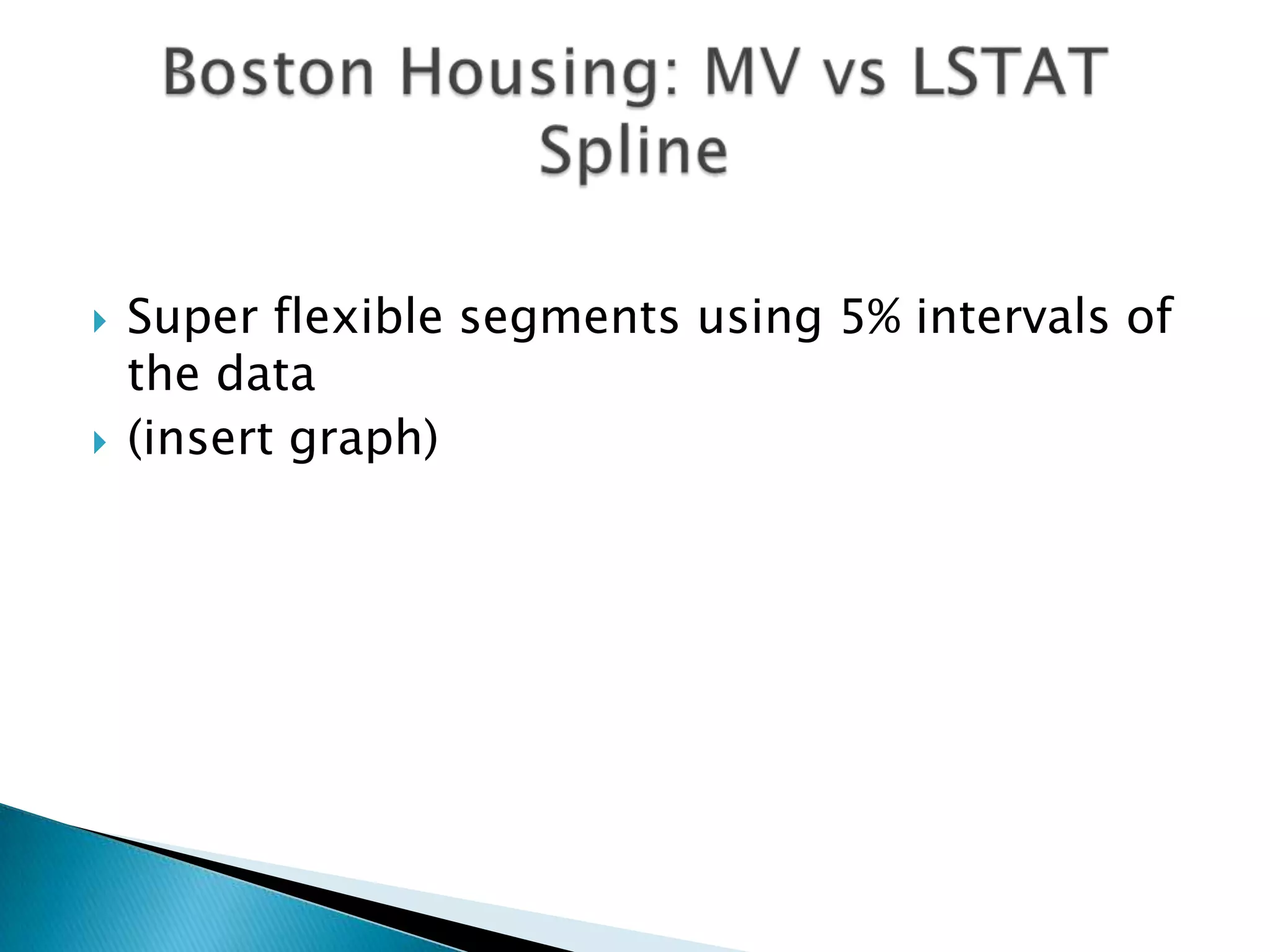    Super flexible segments using 5% intervals of
    the data
   (insert graph)
 