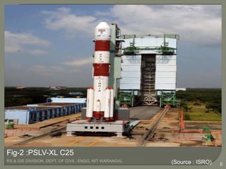RS & GIS DIVISION, DEPT. OF CIVIL ENGG, NIT WARANGAL
6
Fig-2 :PSLV-XL C25
(Source : ISRO)
 