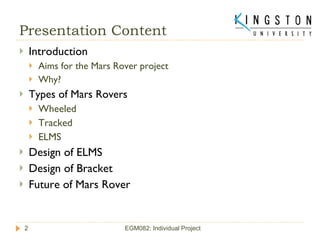 Mars Rover Presentation | PPT