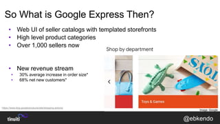 @ebkendo
Sharing in Google Product Feeds
Express
Shopping
Image: Google
 