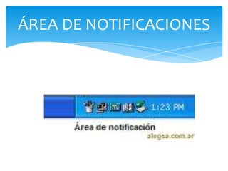 ÁREA DE NOTIFICACIONES
 