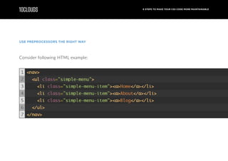 6 Steps to Make Your CSS Code More Maintainable | PPT