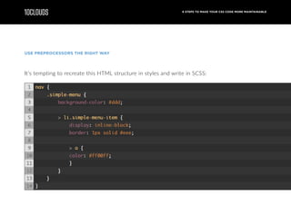 6 Steps to Make Your CSS Code More Maintainable | PPT