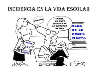 incidencia EN LA VIDA ESCOLAR