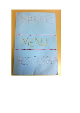 Marta's menu