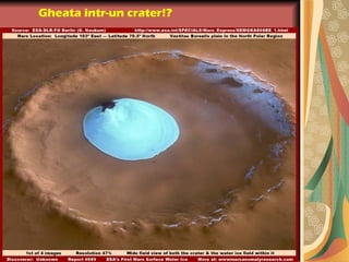Gheata intr-un crater!?
 