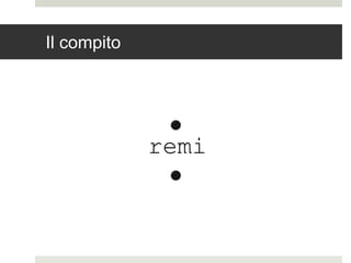 Il compito
remi
 